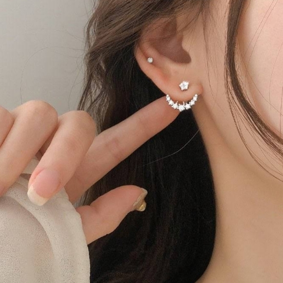 STELLA & DOT - Star Struck 2 in 1 Earrings Jacket with Stud - Picture 5 of 5